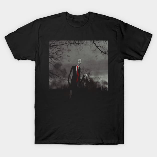 Slender Man T-Shirt by LVBart